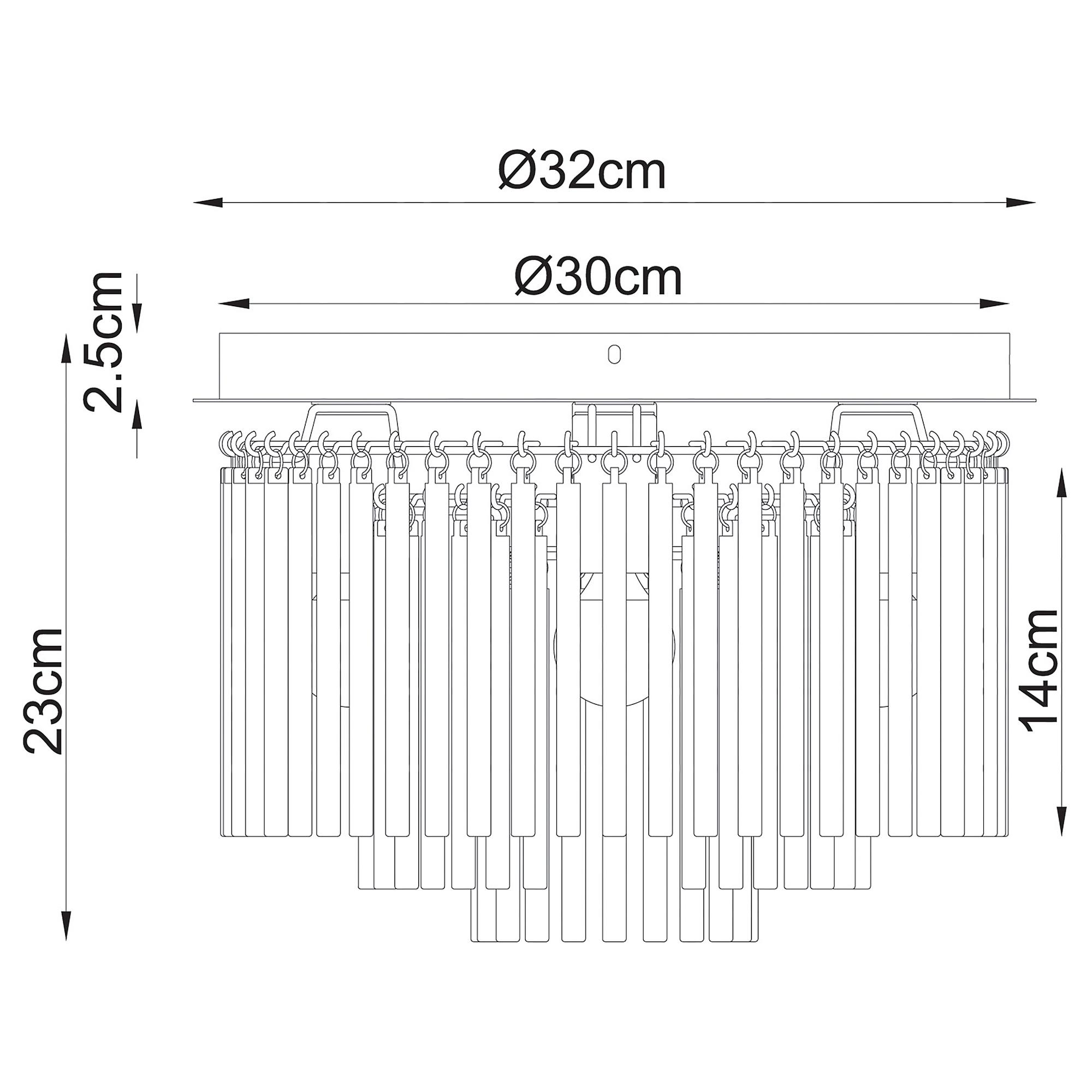 Gorley Typ B Deckenleuchte 5-flammig Farbglas Eisen Rot 4