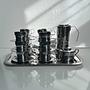 Inox Espresso-Set Tasse für 12 Personen Silber 3