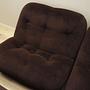 Living room set velvet brown 1970s 10