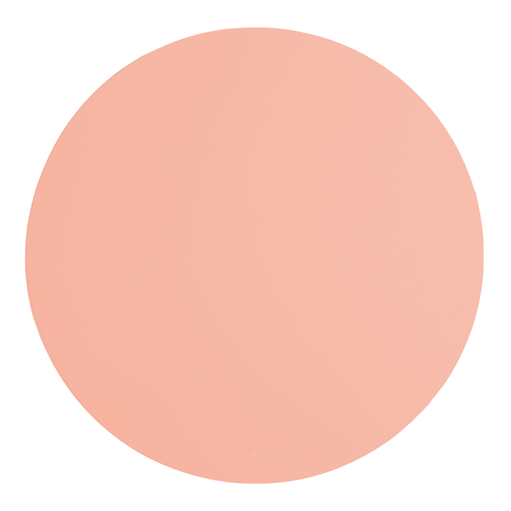 Placemat Round 100% Recycled Leather Pink 1