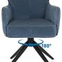 TARUGO Drehstuhl Stoff Blau 1