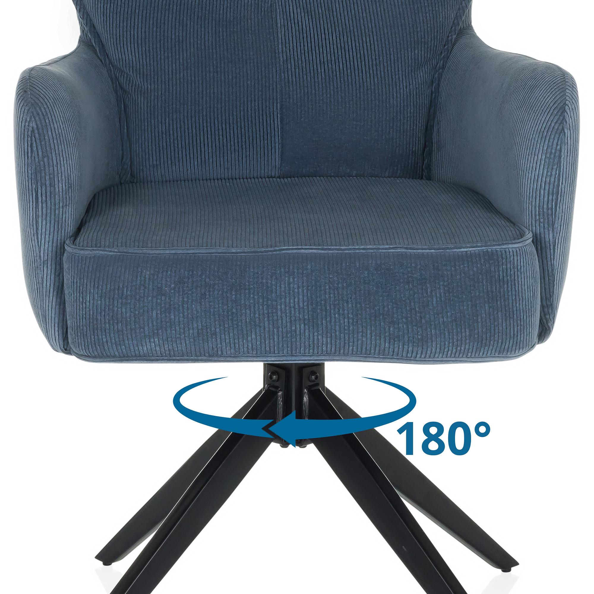 TARUGO Drehstuhl Stoff Blau 1