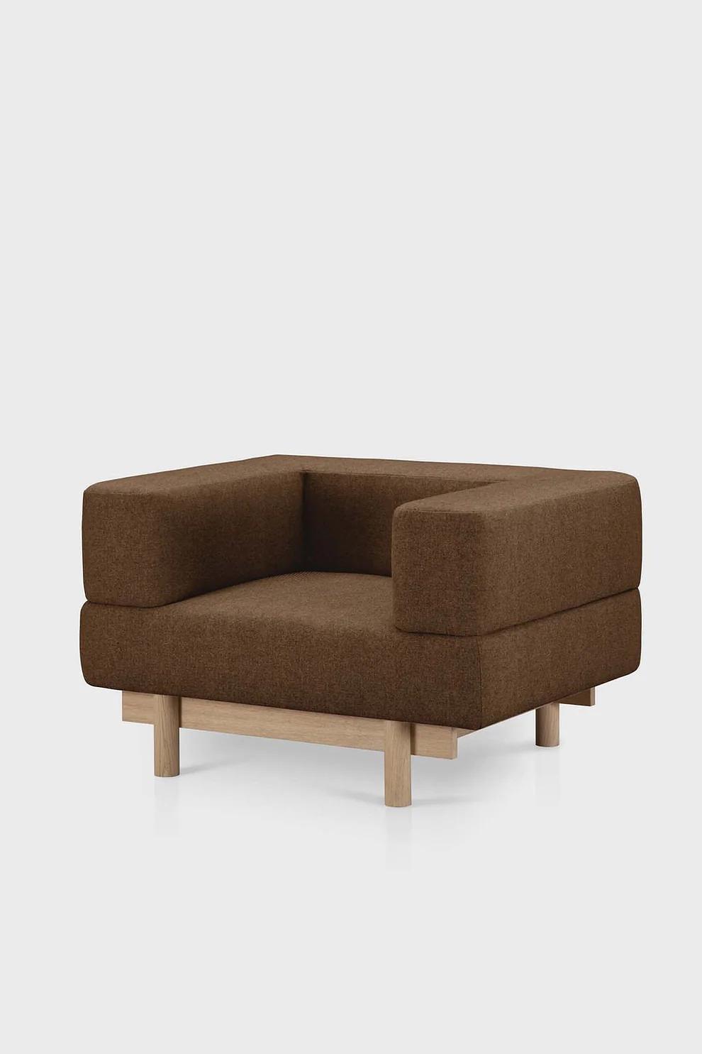 Armchair Textile Brown 0