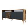 Milan Sideboard Walnussbraun Anthrazit 180cm 6