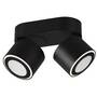 2-Flammige LED Deckenleuchte Aluminium Schwarz 3