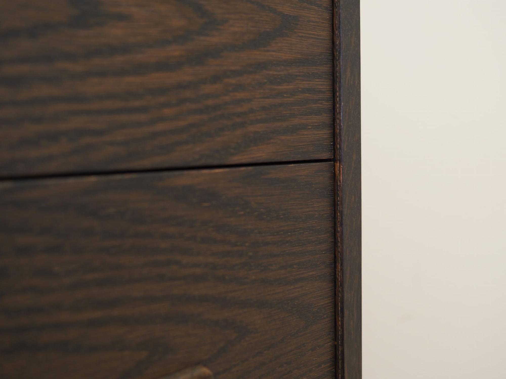 Vintage chest of drawers Oak wood Brown 1970s 11