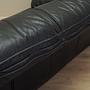 3-seater sofa leather black 1960s 9