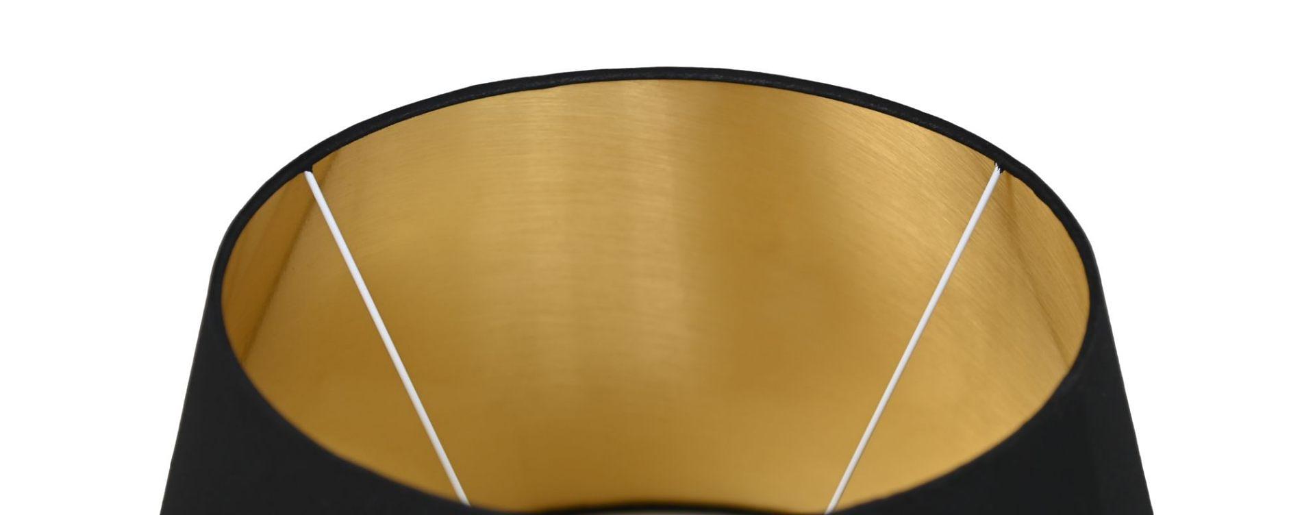 Konischer Lampenschirm Baumwolle Schwarz 1