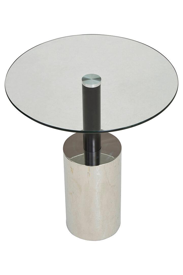 Oria Beistelltisch mit silberner Basis
 1