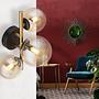 3-Flammig LED-Deckenleuchte Riha Typ B Farbglas Eisen 2