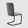 2x Freischwinger Flachgewebe Anthrazit 3