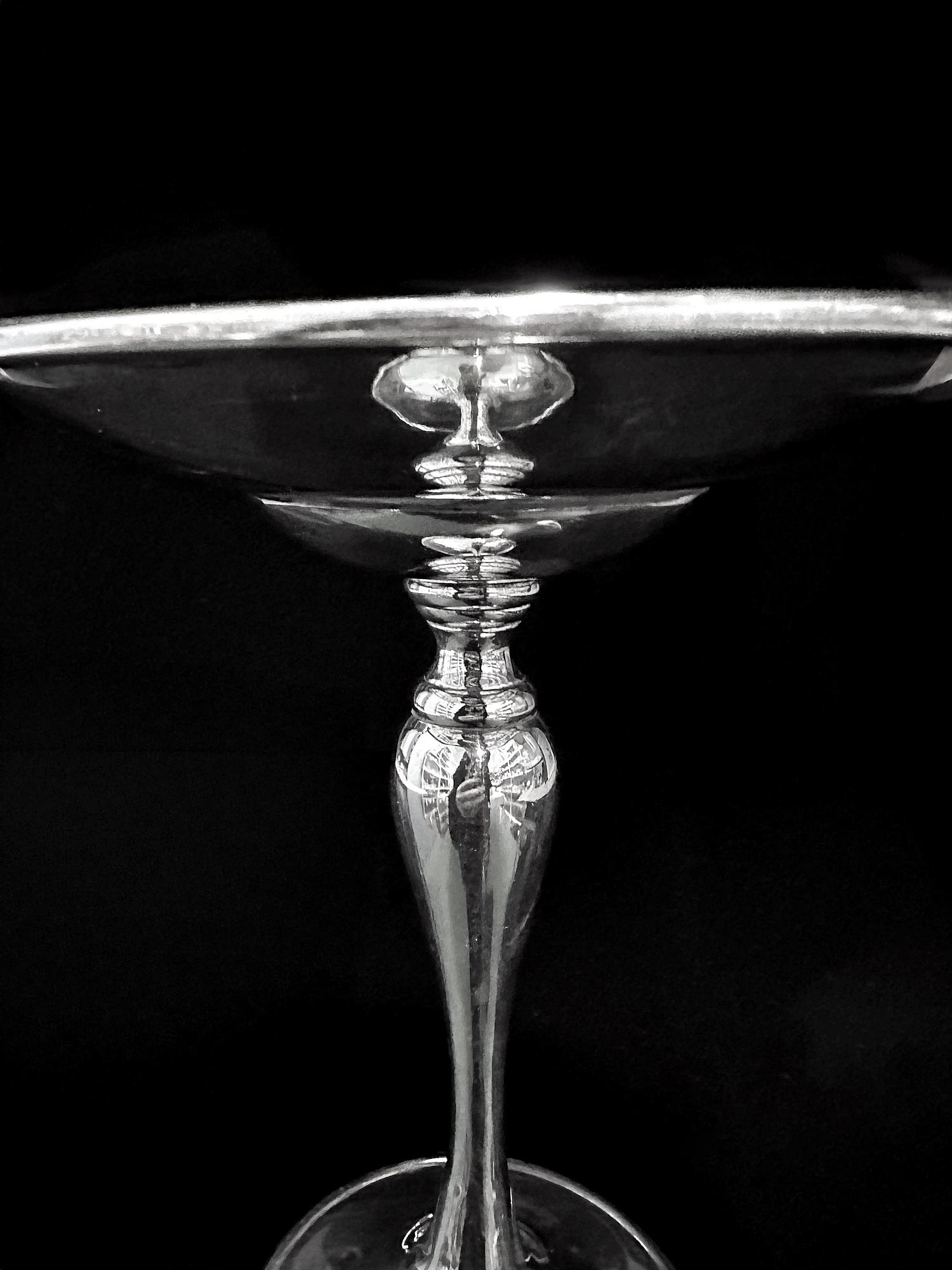 Fußschale Metal Silber 1980er Jahre 5