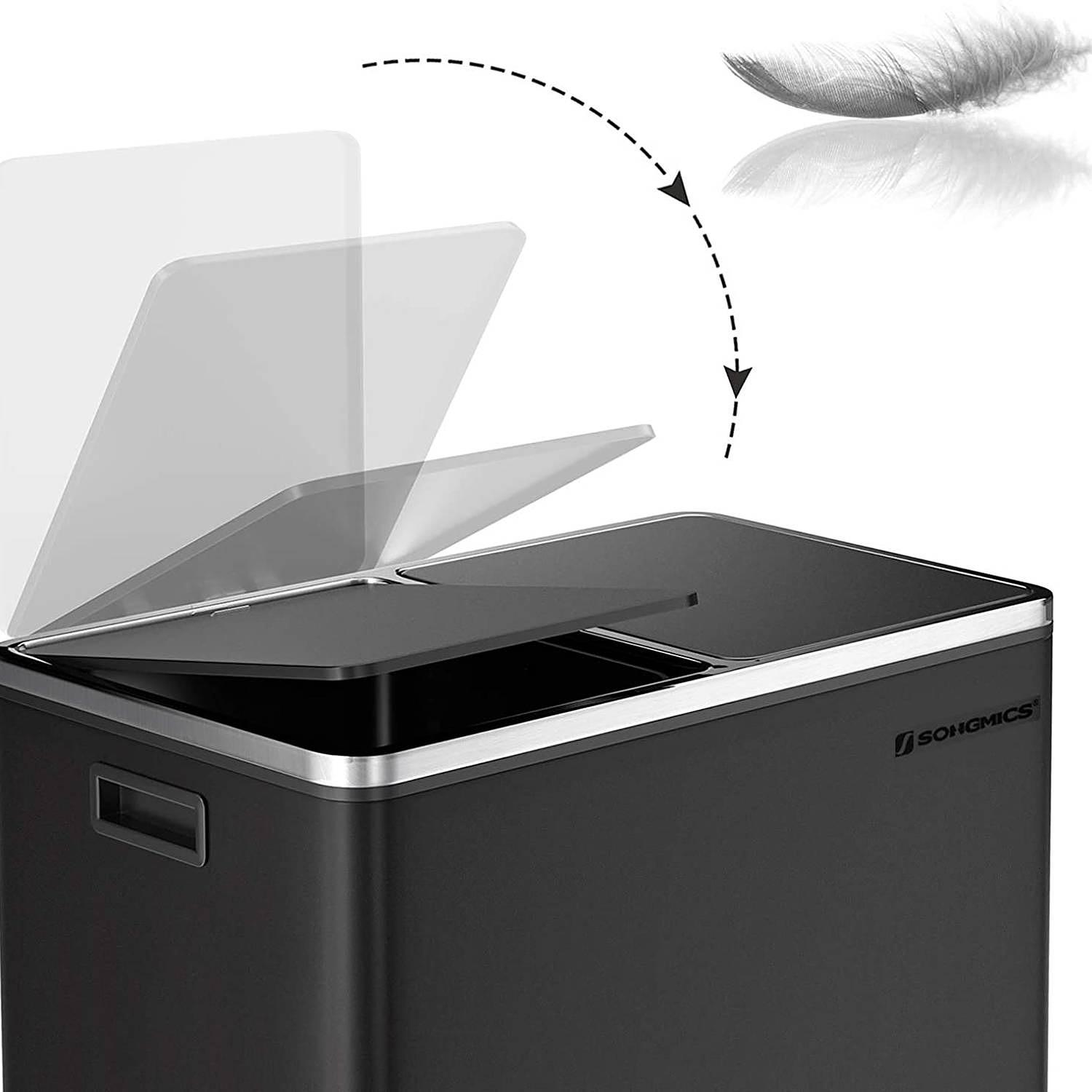 Montferrat III Mülleimer Stahl Schwarz 3