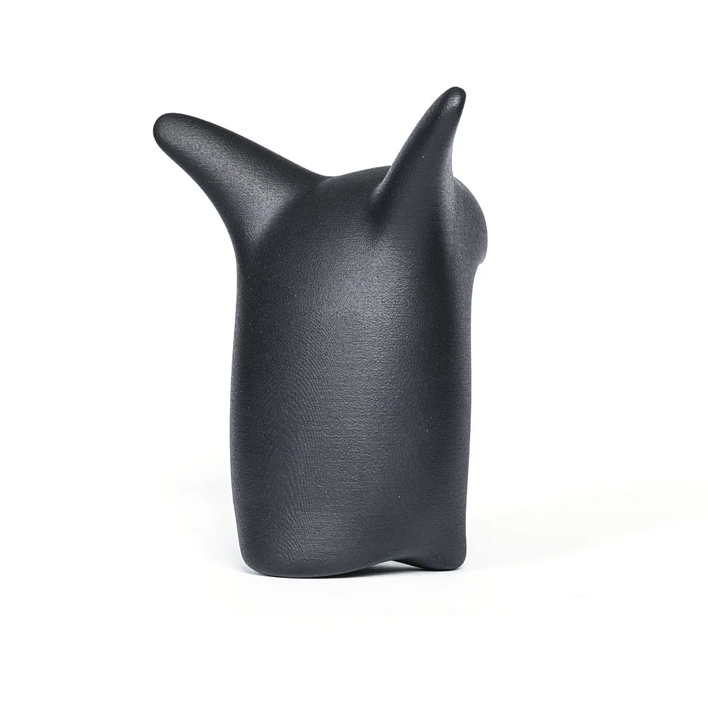 Curious Penguin Dekofigur 3D Druck Schwarz 
 3