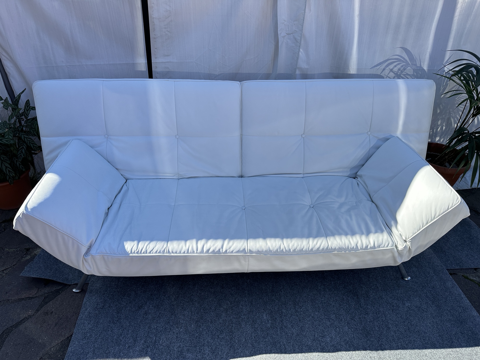 Smala Sofa Leder Weiß 0