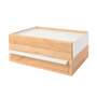 Schmuckkasten Gummibaumholz Stahl Beige Weiß 1