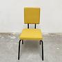Dining chair textile yellow 1