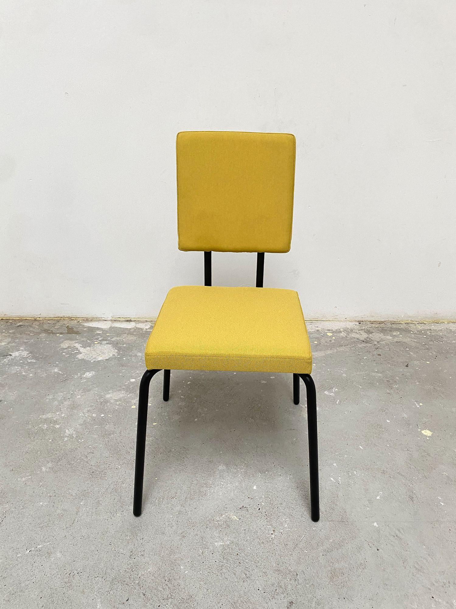 Dining chair textile yellow 1