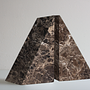 2x Bookend Emperador Stone Brown Gold 3