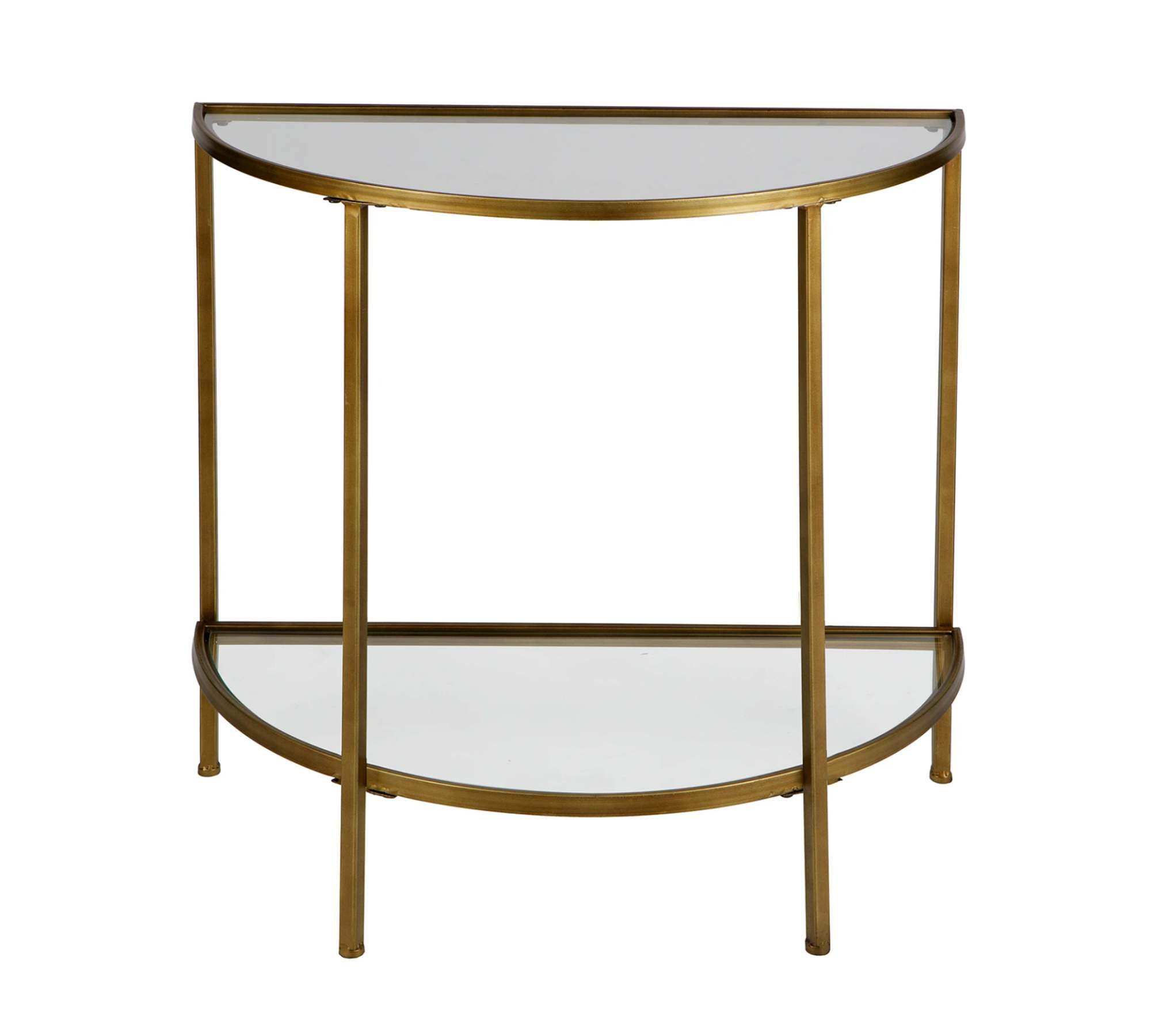 Beistelltisch Glas Metall Gold 1