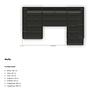 U-Form Sofa Set Dunkelgrau 2