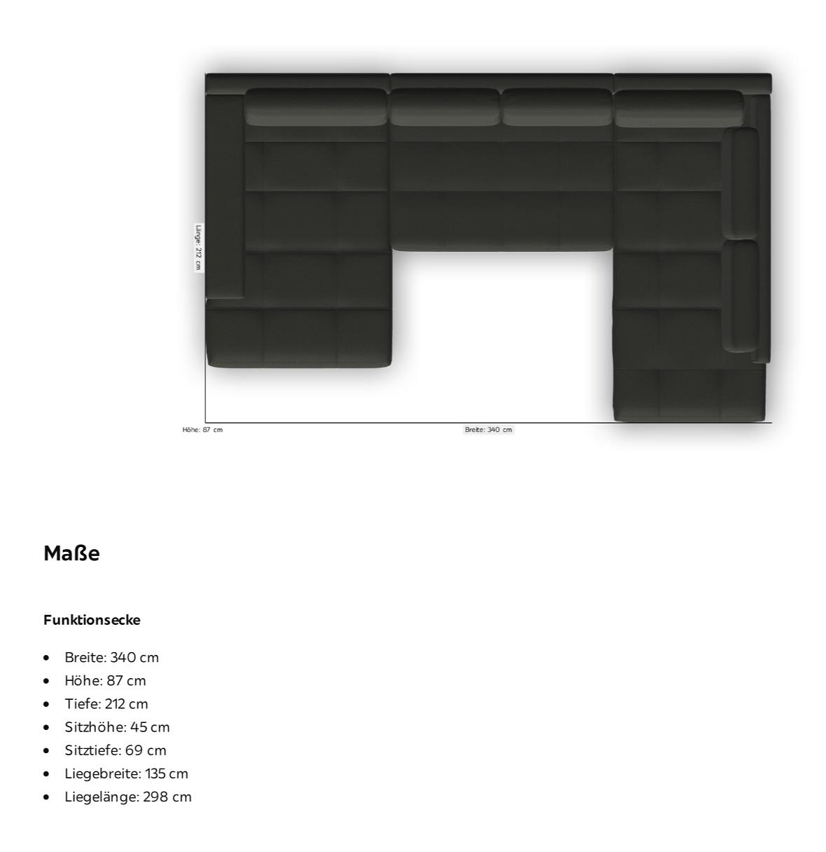 U-Form Sofa Set Dunkelgrau 2
