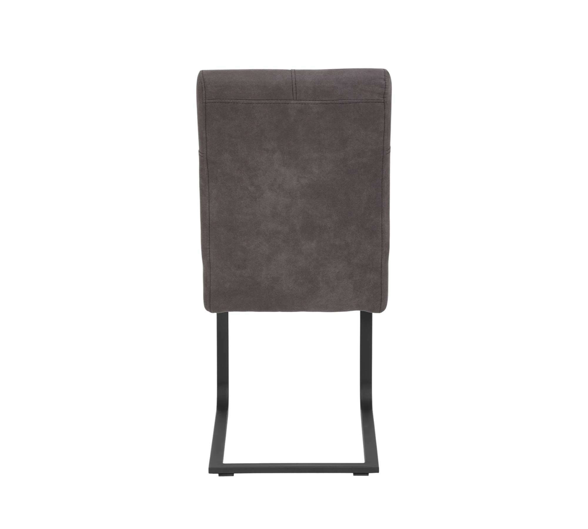 2 x Freischwinger Microfaser Stahl Vintage Schwarz 3