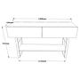 Console table with shelf Brown 5