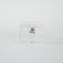 Crystal box lead glass transparent 1970s 2