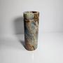 Massive Vase Marmor Onyx Travertin 1970er Jahre 2