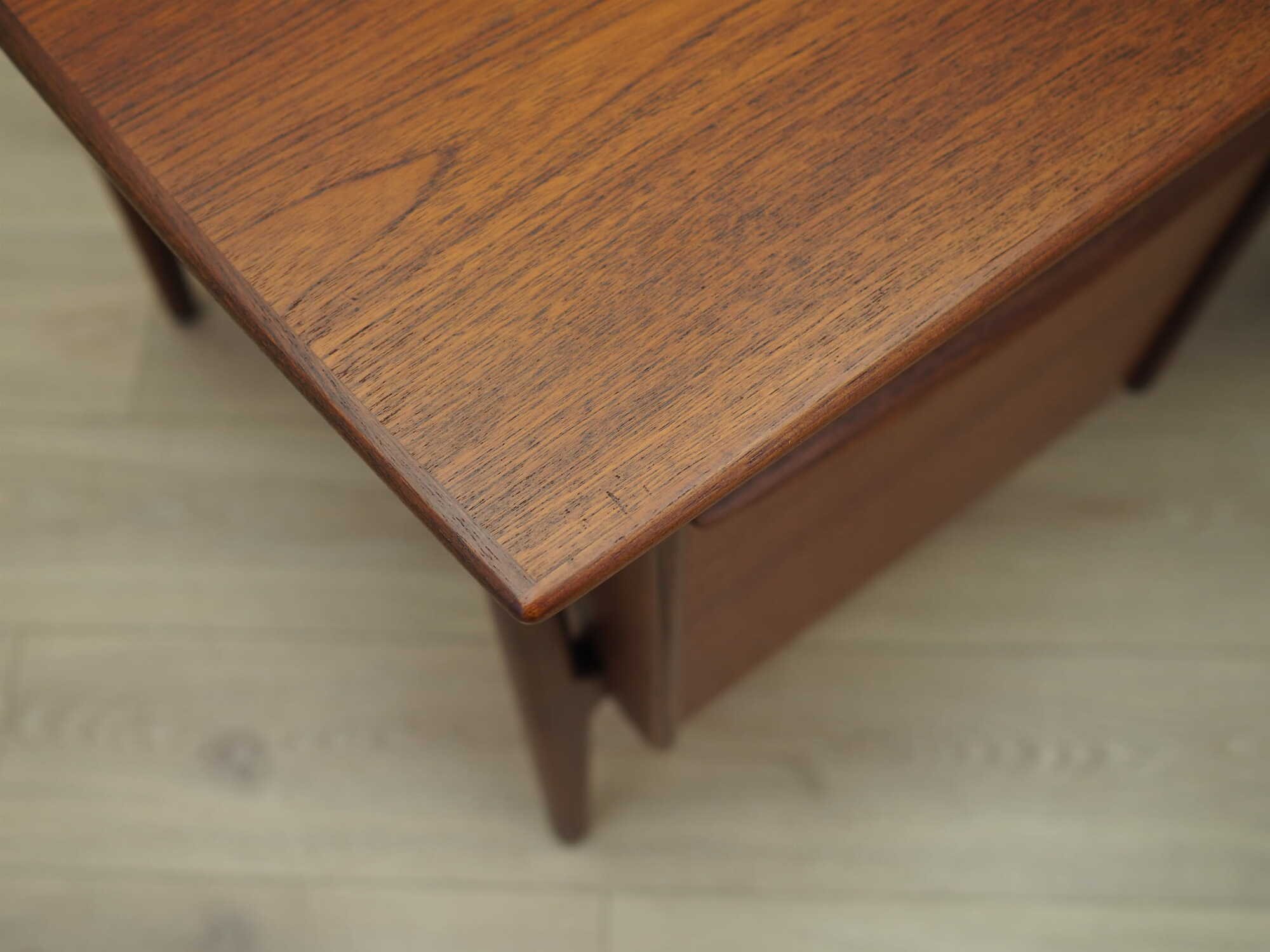 Vintage Schreibtisch Teakholz Braun 1960er Jahre 8