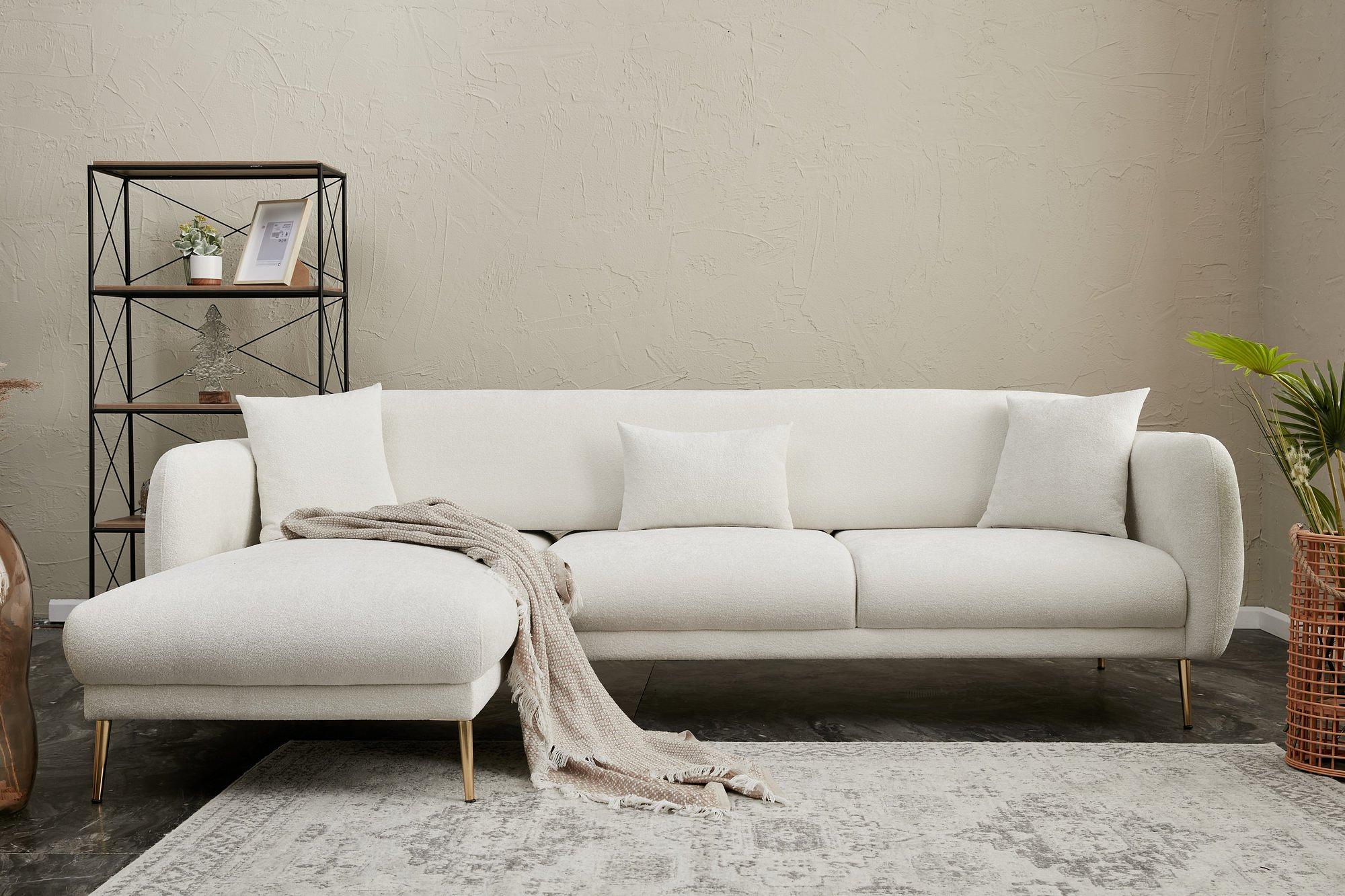 Simena Sofa Récamiere Links Creme 1