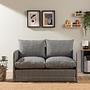 Saga Sofa Bed 2-Seater Light Grey 0
