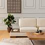 Tulip Ecksofa Rechts mit Hocker Beige 5