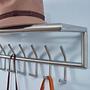 Heide Wandgarderobe Stahl Silber 4