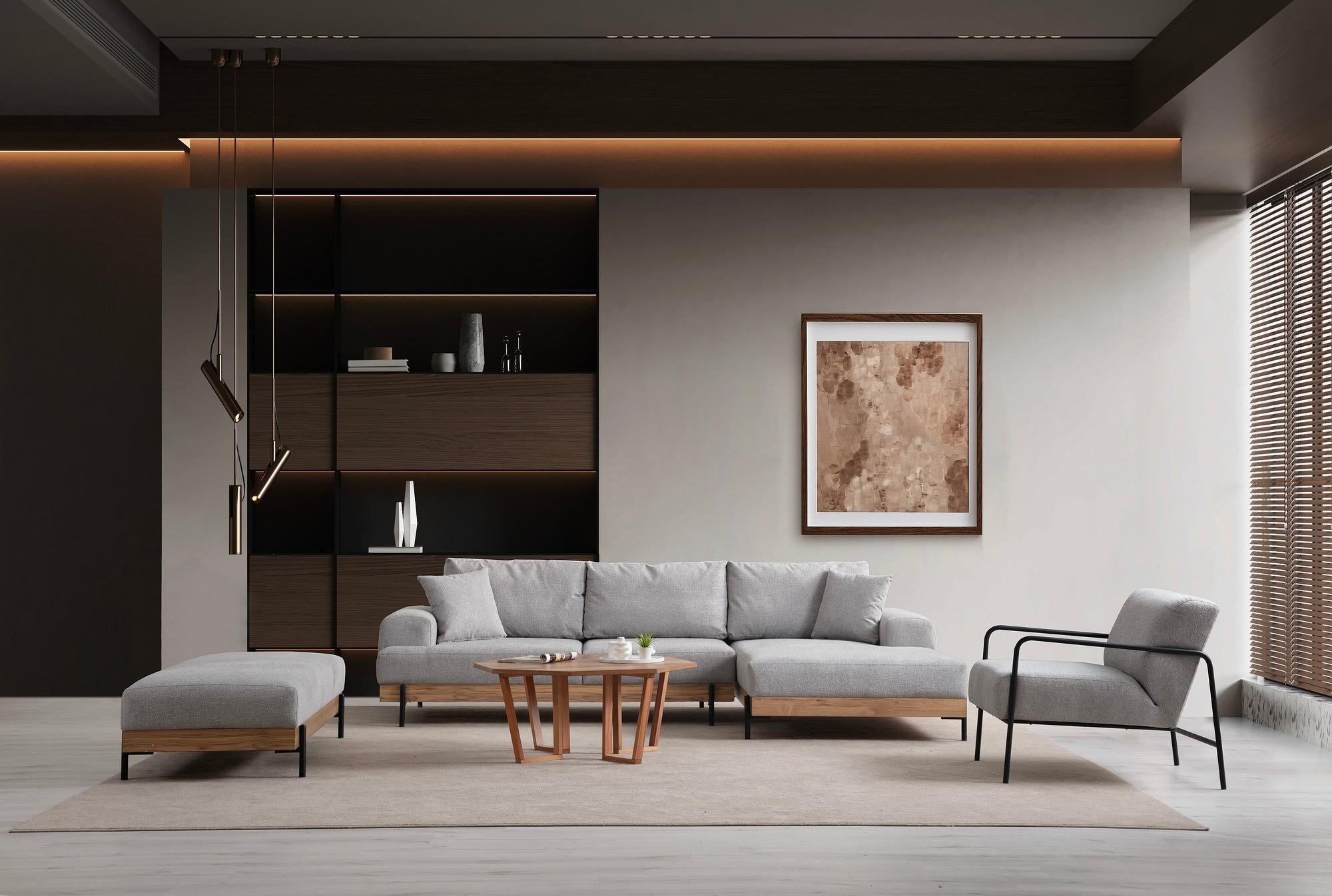 Eti Ecksofa Rechts Grau 5