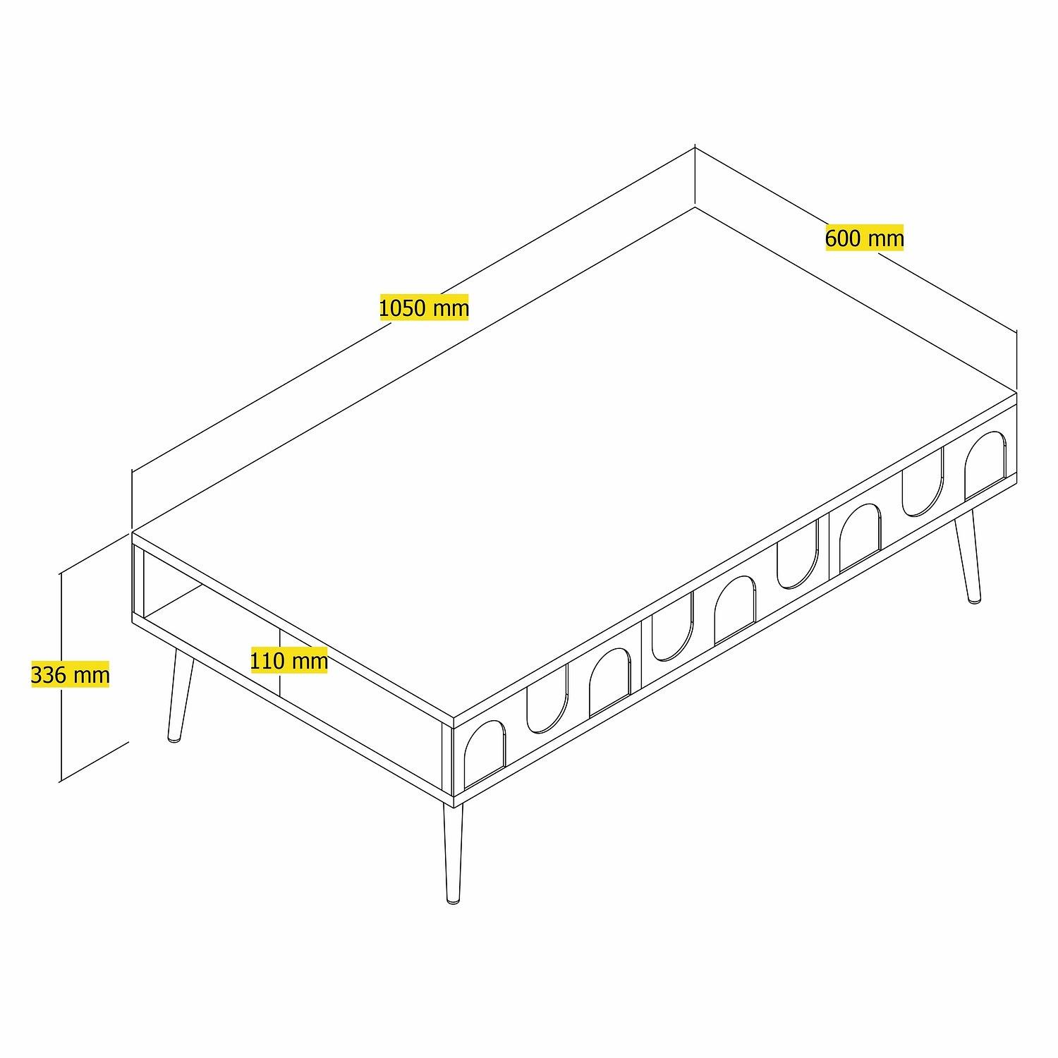 Lyon 33 Couchtisch Holz Atlas Gold 4