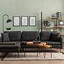Reya Sectional Sofa Dark Grey 1