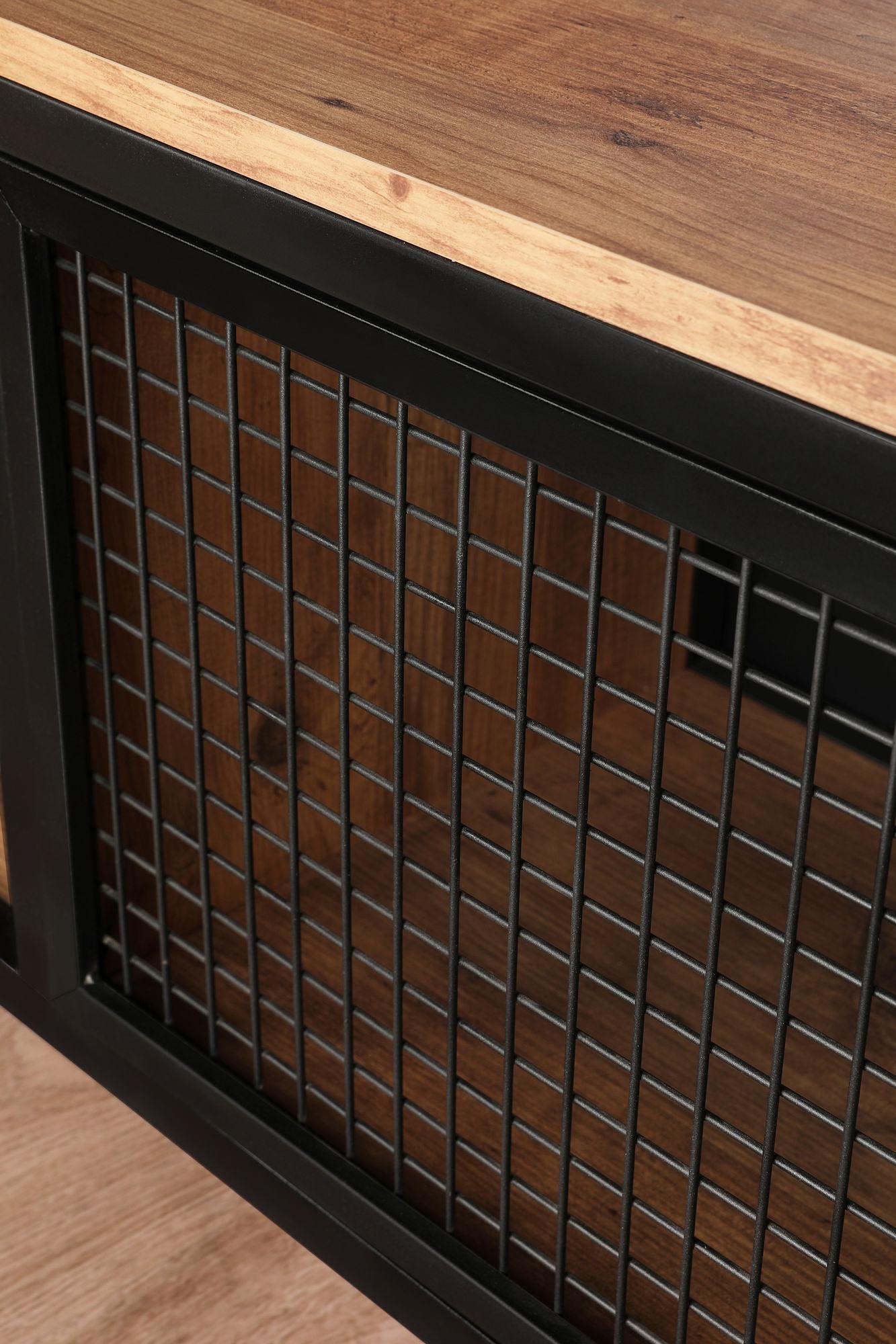 Zeno Lowboard Holzfurnier Schwarz 7