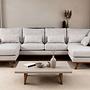 Ecksofa Japandi 3-Sitzer Rechts Beige 11