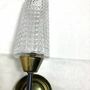 Vintage Wandlampe Glas Messing Metallfarben 2