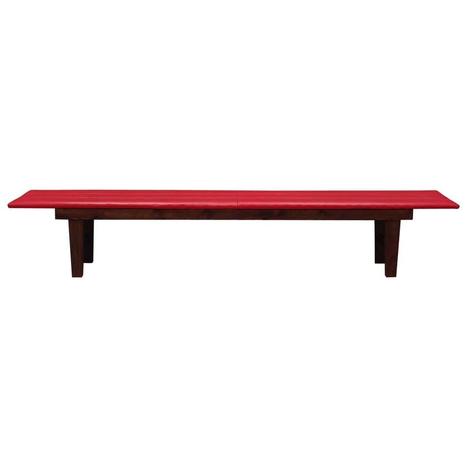 Vintage Bank Teakwood Synthetic Leather Red 1990s 0