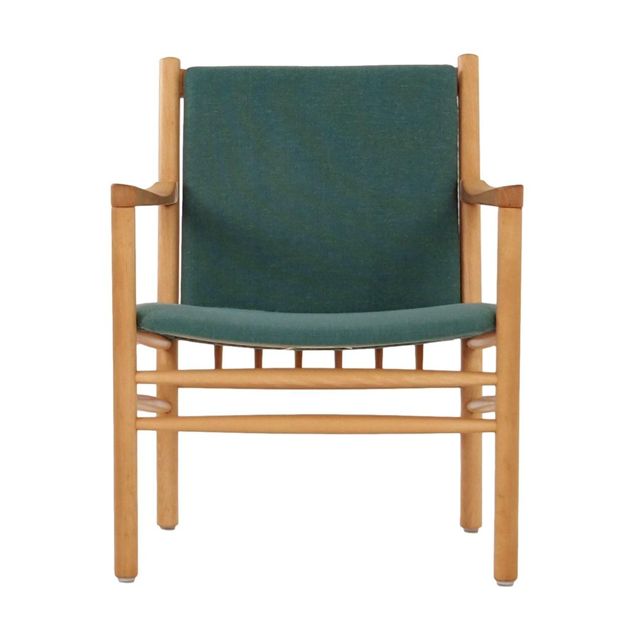 Vintage chair Beech wood Green 1970s 0