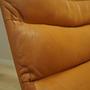 Lounge Chair Metal Leather Orange 1960s 14
