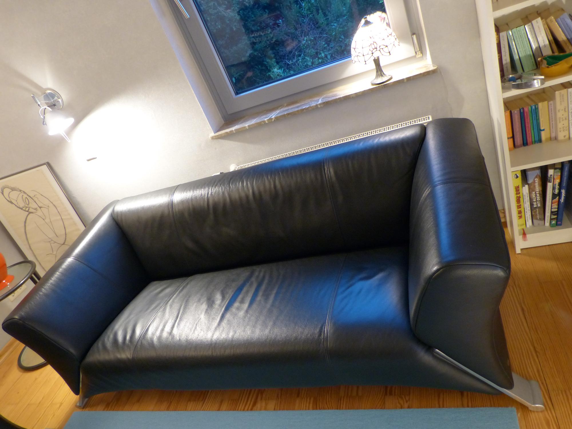 322 Sofa Aluminium Holz Schwarz 1