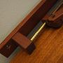 Scissor Wandleuchte Teakholz 1970er Jahre 11