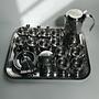 Inox Espresso-Set Tasse für 12 Personen Silber 7