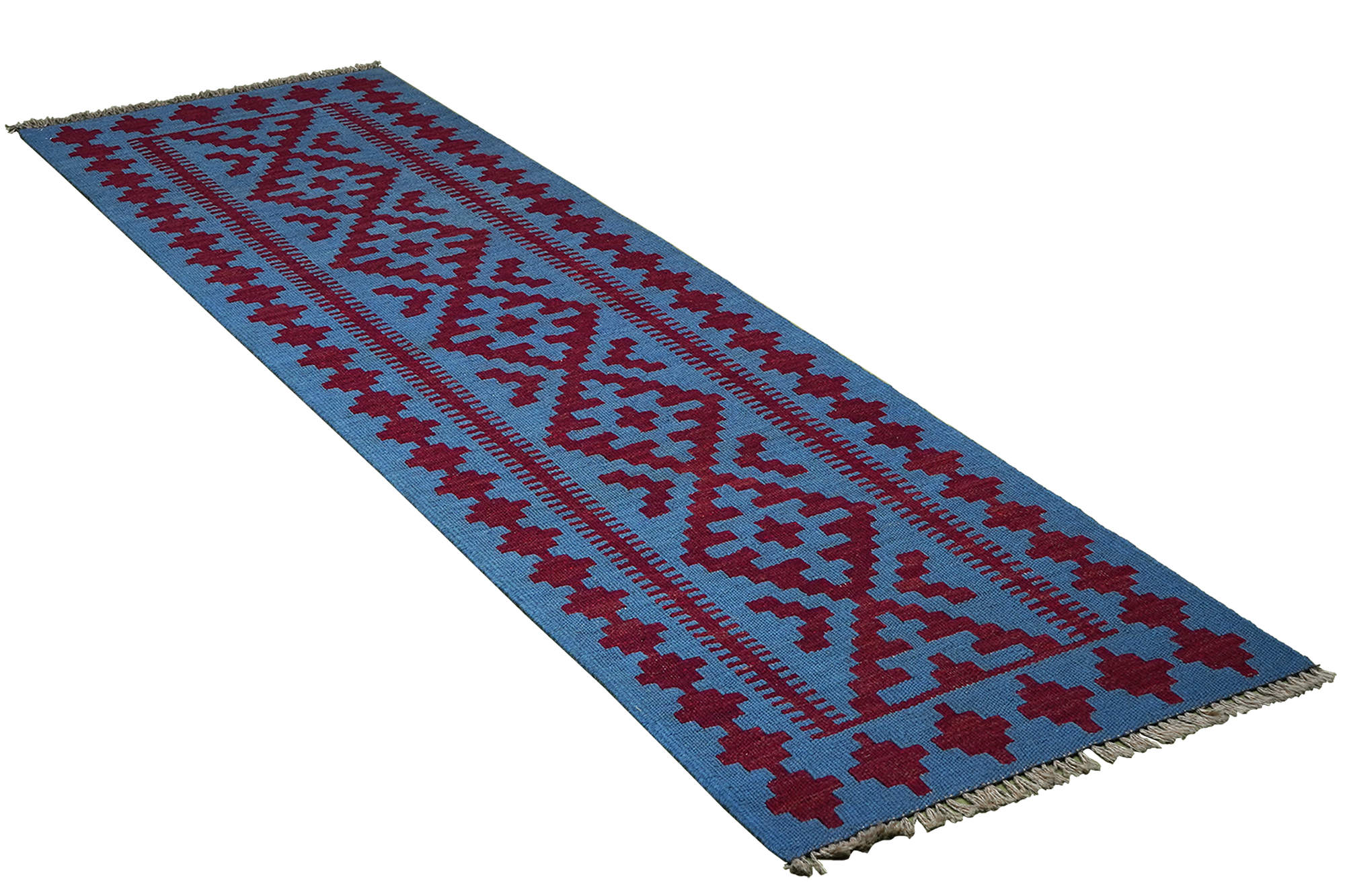 Kilim Gashgai Teppich Wolle Blau 2