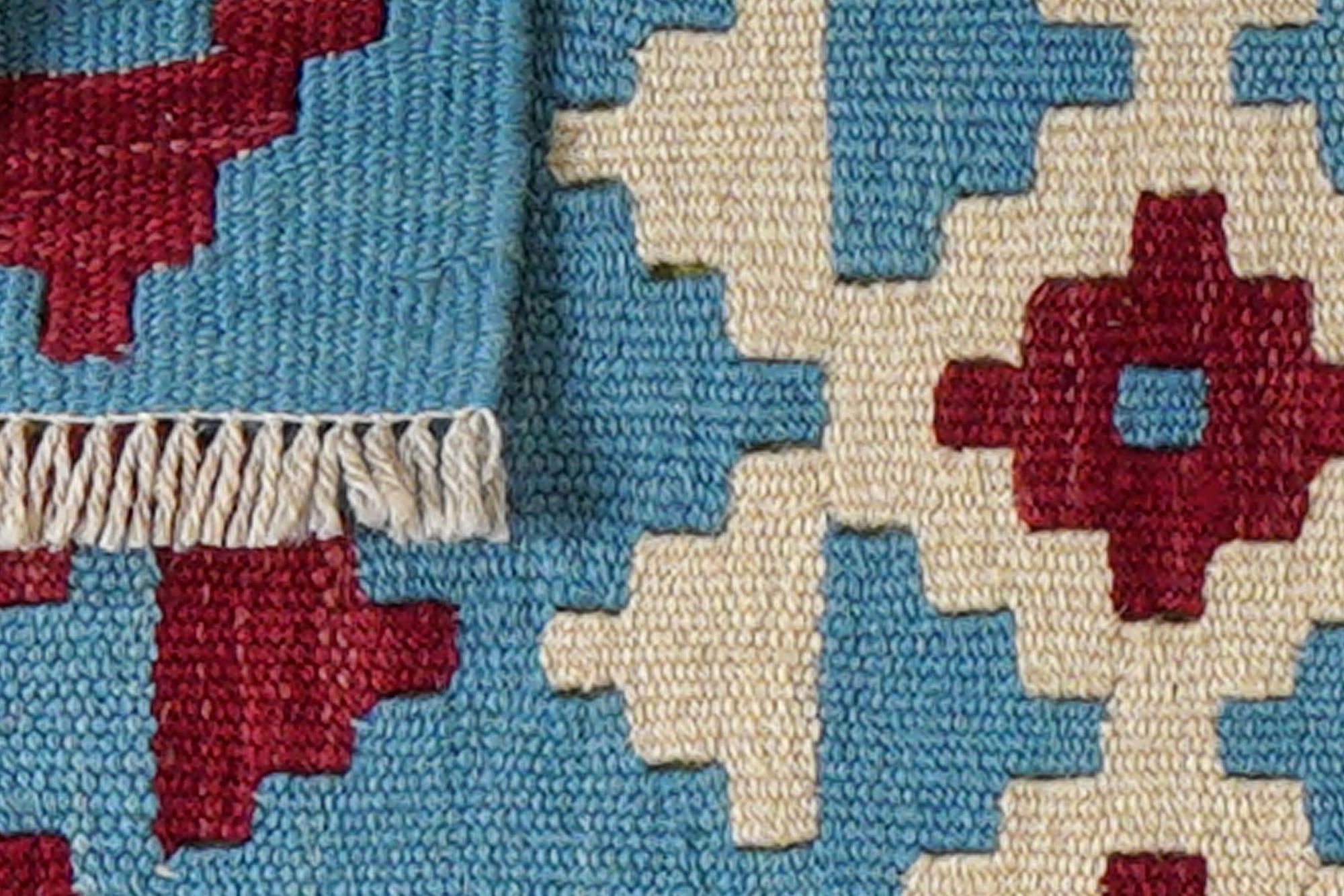 Kilim Gashgai Teppich Wolle Blau 3