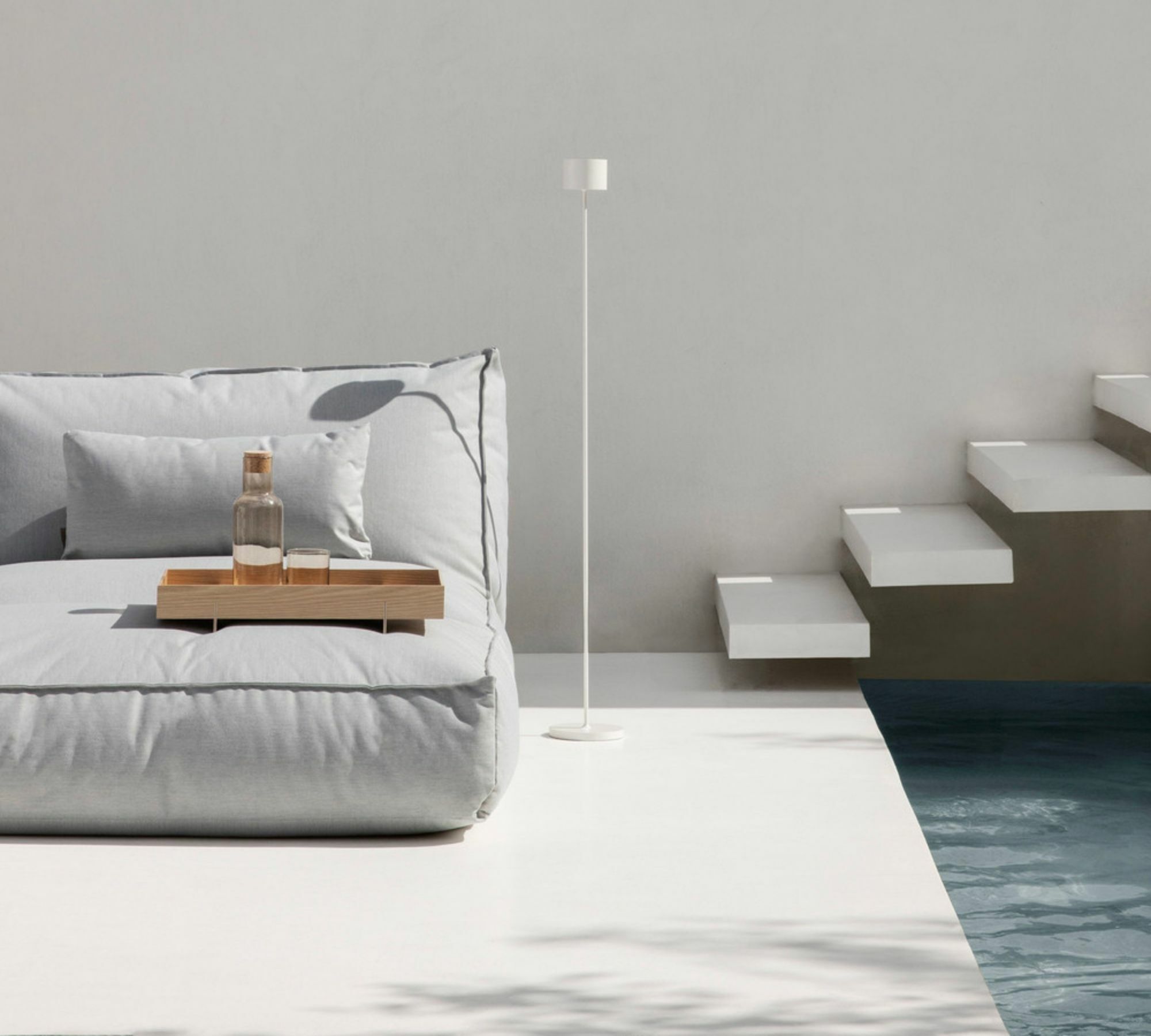 Farol Mobile LED-Stehleuchte Kabellos Weiß 66127 0